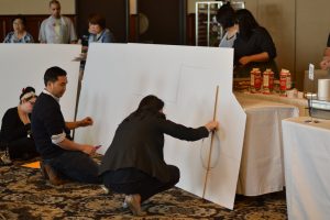 Team building activity at the food truck challenge